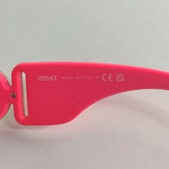 VERSACE Sunglasses VE4361 Pink Biggie Sunglasses Fuxia Fluo Medusa Rectangle - Picture 10 of 16